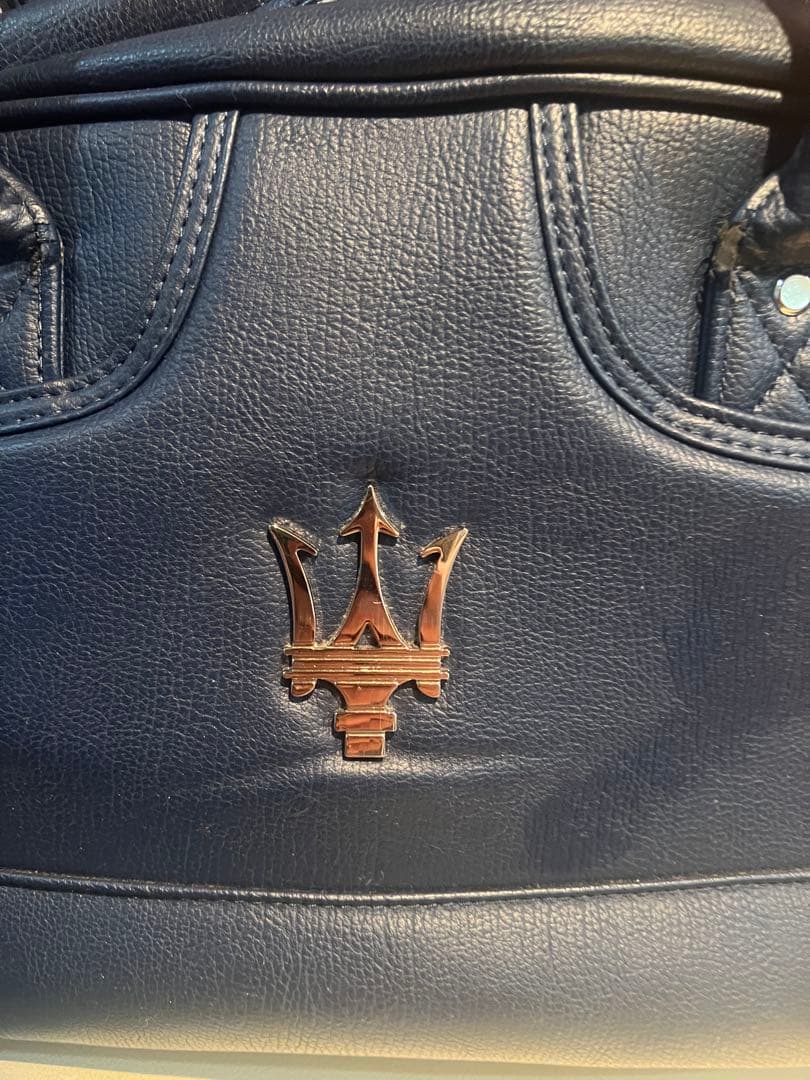 MASERATI ネイビー ハンドバッグ