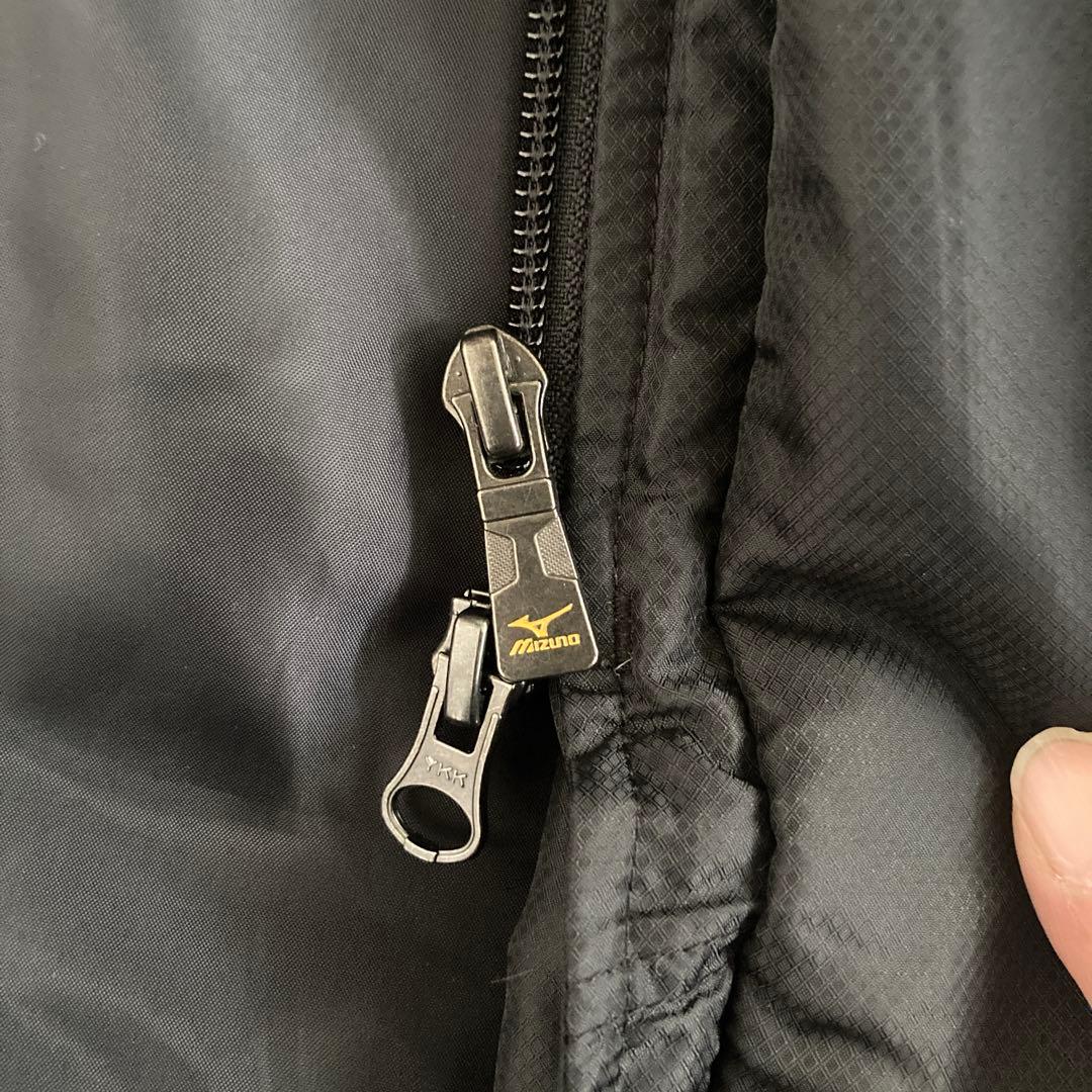 ミズノプロ フード付きダウンコート M ブラック 野球 ベンチコート