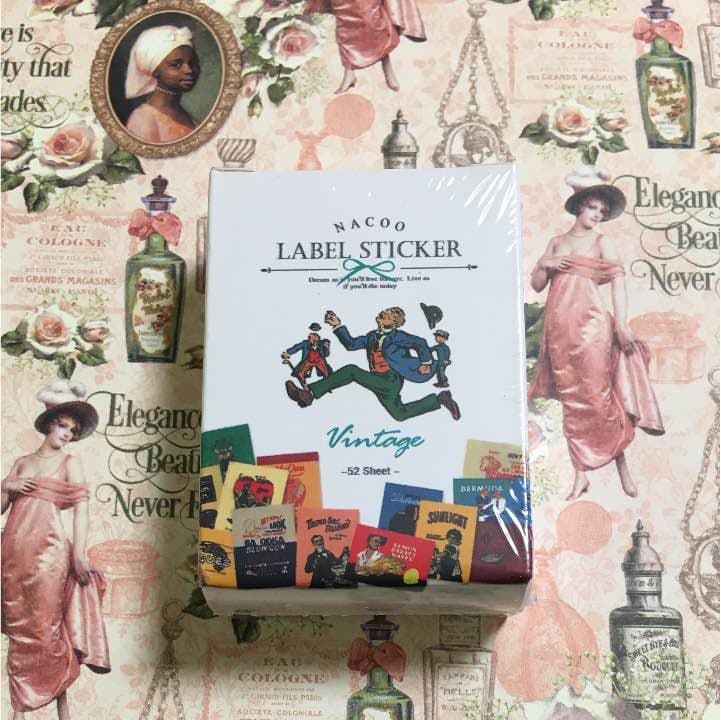 箱入りヴィンテージラベルステッカー レトロ ￥500