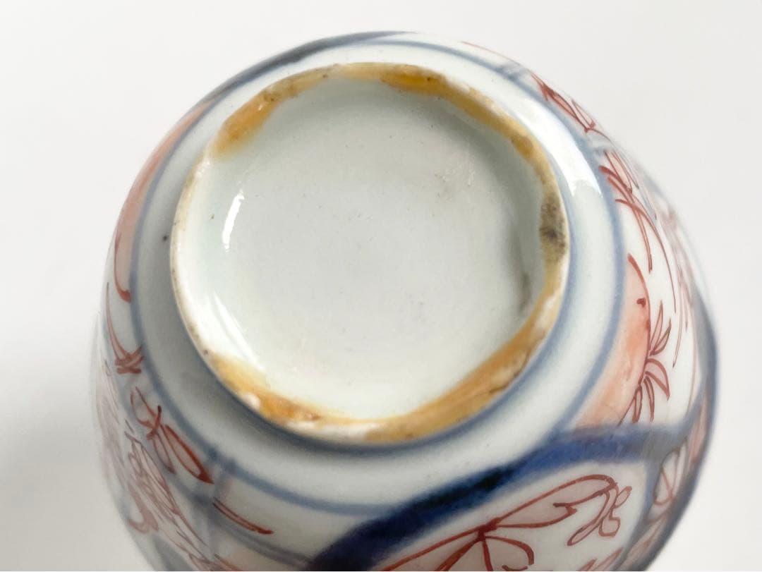 骨董　アンティーク　古伊万里　輸出伊万里　色絵　猪口　盃　酒器　カップ　輸出手