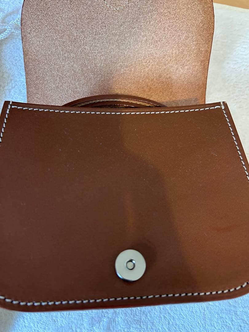 クレージュ　ブラウンレザー　ウエストポーチ