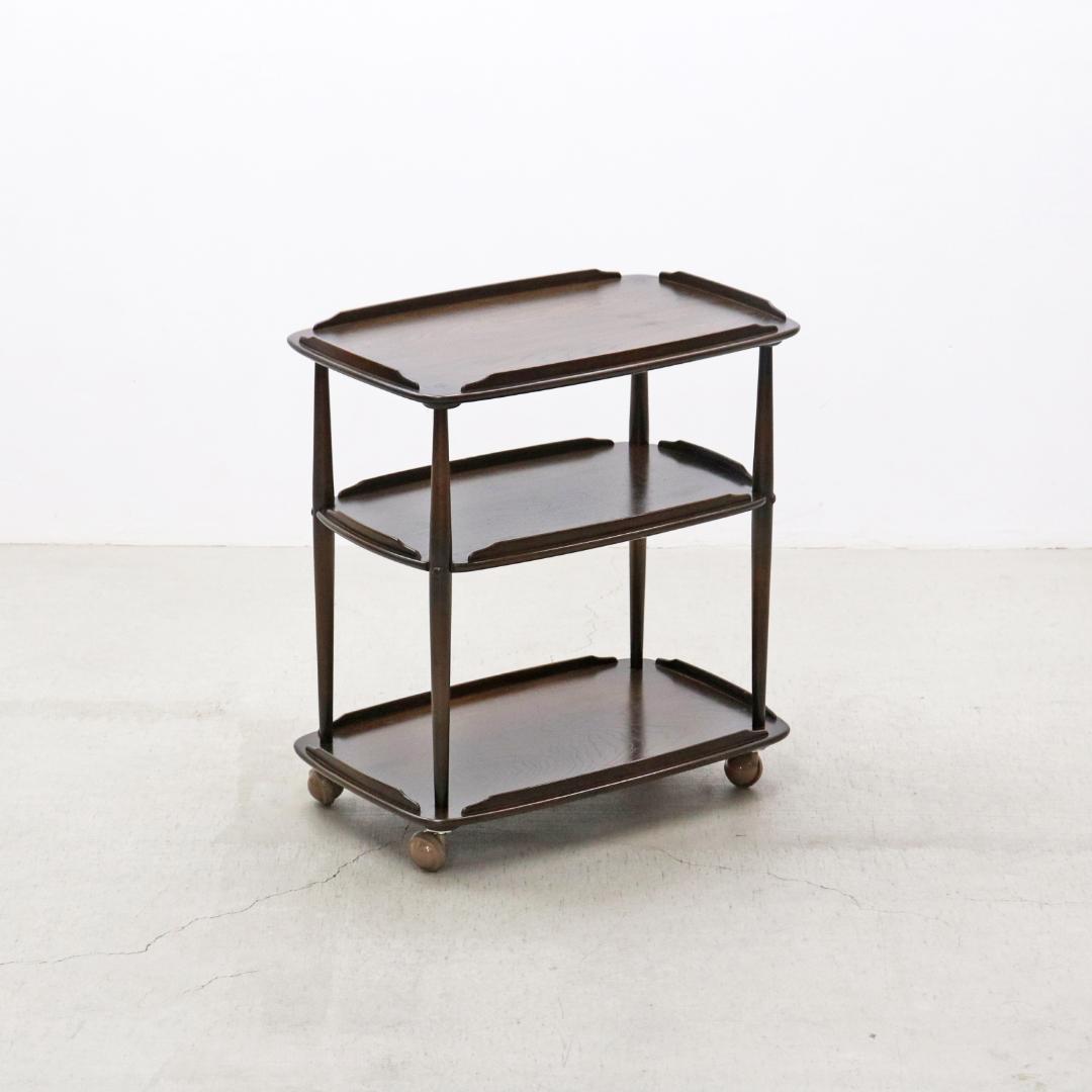 英国 イギリス ERCOL アーコール エルム材 トローリー キッチン ワゴン