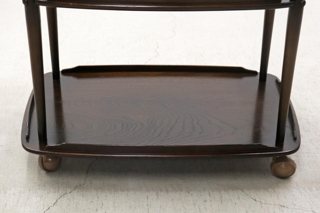 英国 イギリス ERCOL アーコール エルム材 トローリー キッチン ワゴン