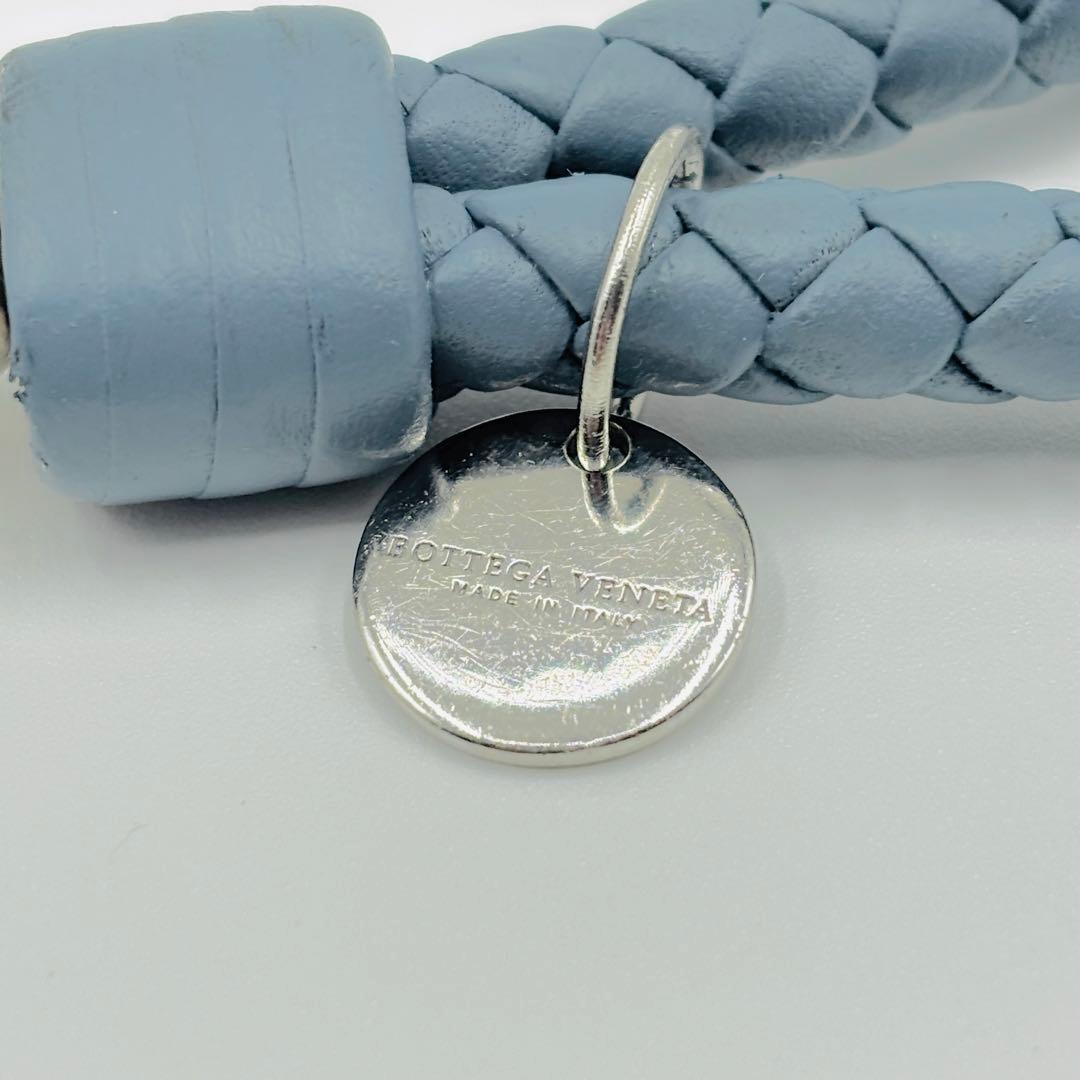 極美品✨️希少色 ボッテガヴェネタ イントレチャート キーリング ブルーグレー