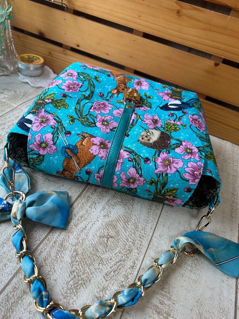 バロン♡花うさぎハリネズミ♡丸底　2wayショルダーバッグ