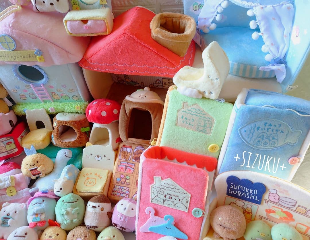 【豪華100点】すみっコぐらし ハウス 家具他 てのりぬいぐるみ まとめ売り