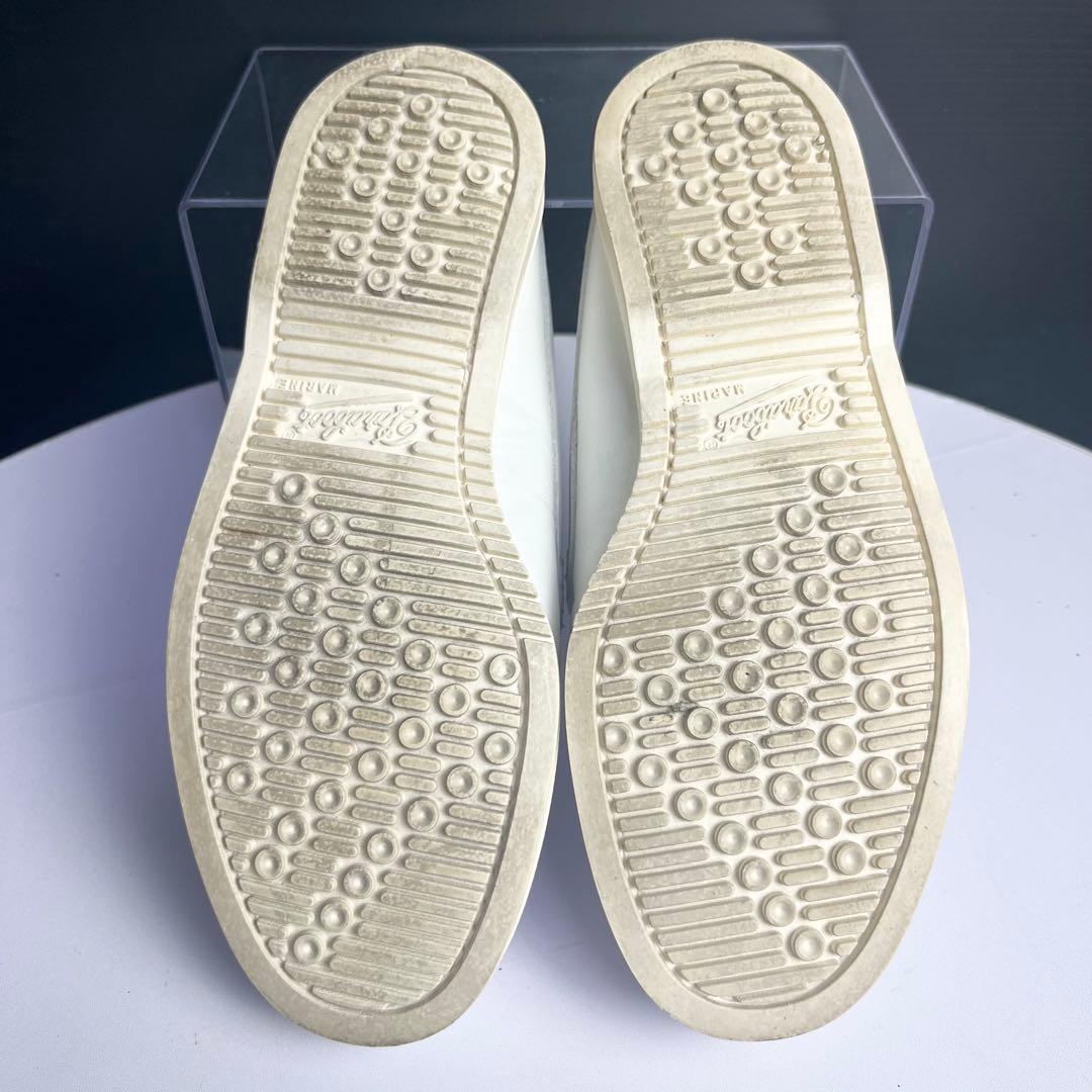 ふな♪美品✨パラブーツ レザー スリッポン モカシン ミュール ホワイト