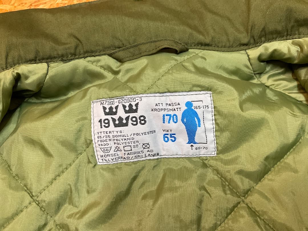 スウェーデン軍 M90 COLD WEATHER PARKA 後期 170/65