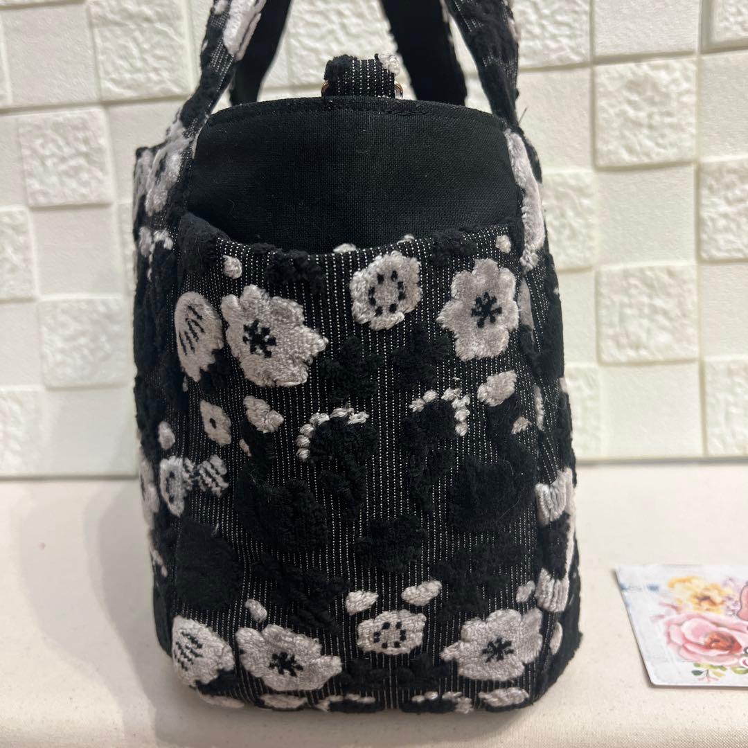 専用【ジョリーフルール】もふもふ　チューリップバック　M パンダブラック