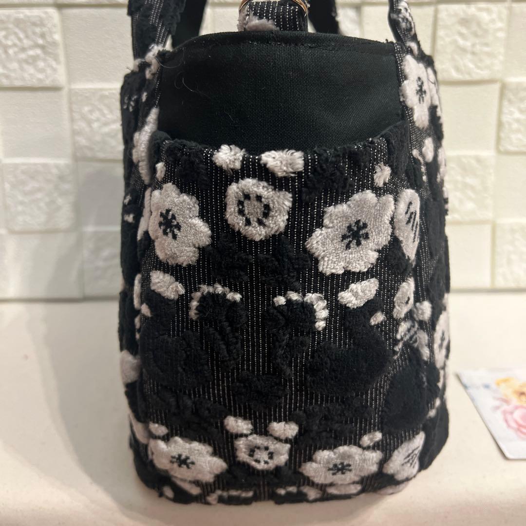 専用【ジョリーフルール】もふもふ　チューリップバック　M パンダブラック