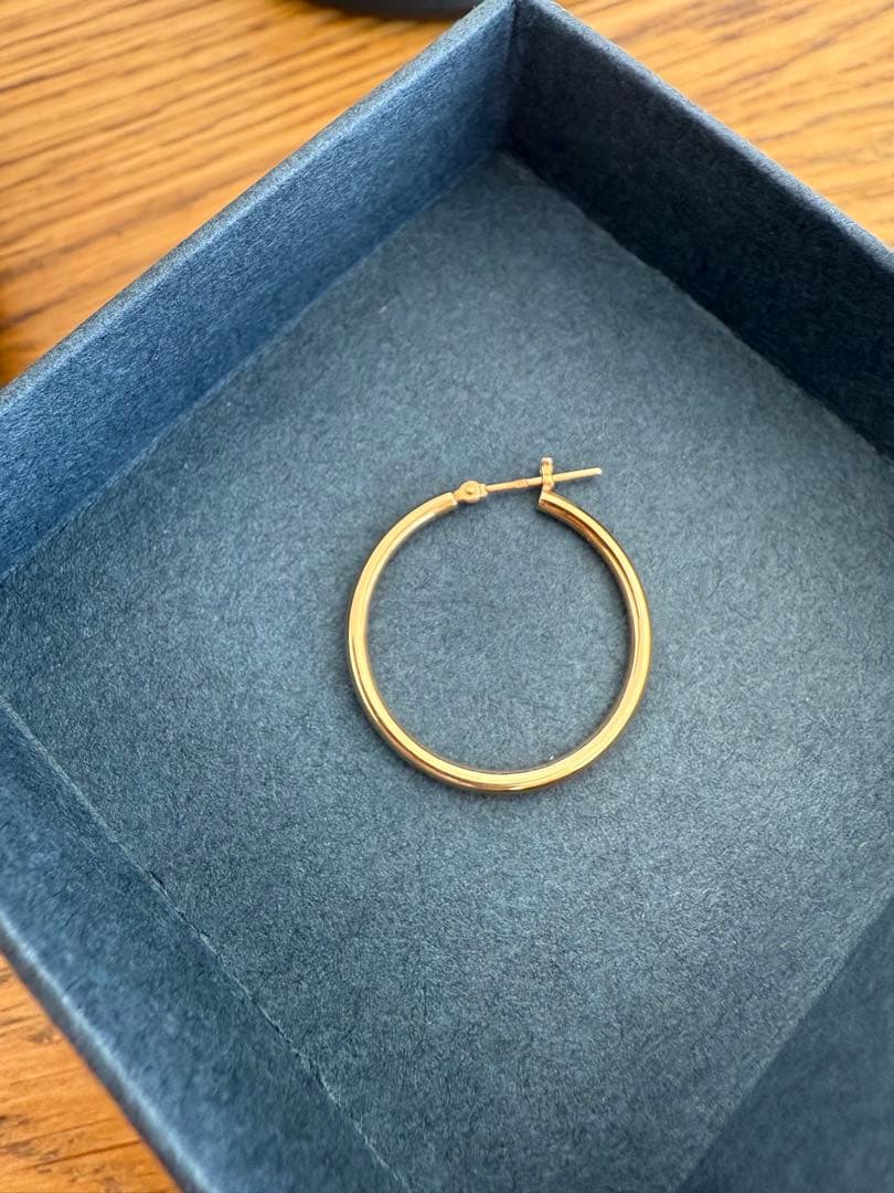 K18 YG 25㎜ フープピアス(片耳用)/ジュエリーツツミ