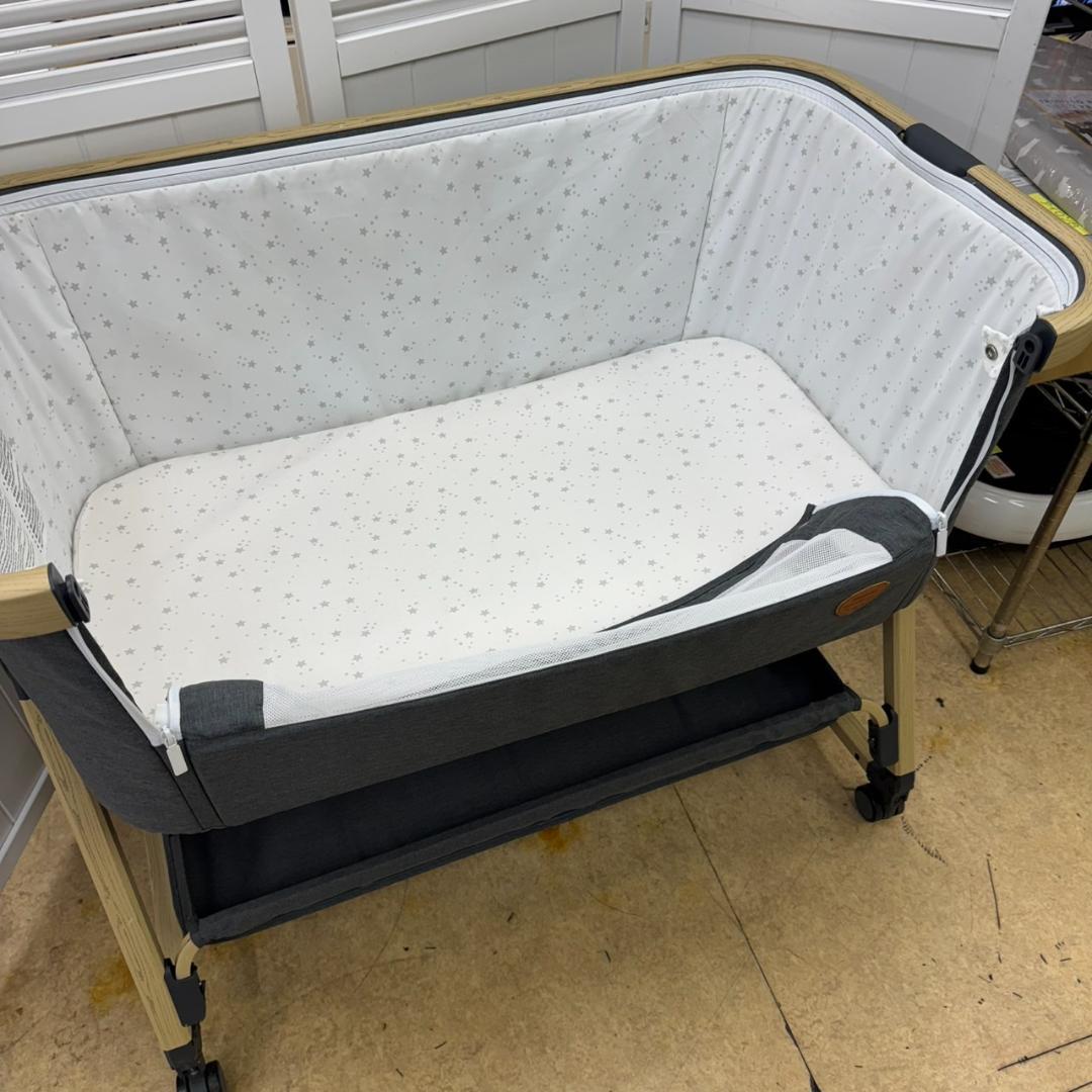 ★★HZDMJ　折り畳みベビーベッド　BabyCrib C03　グレー