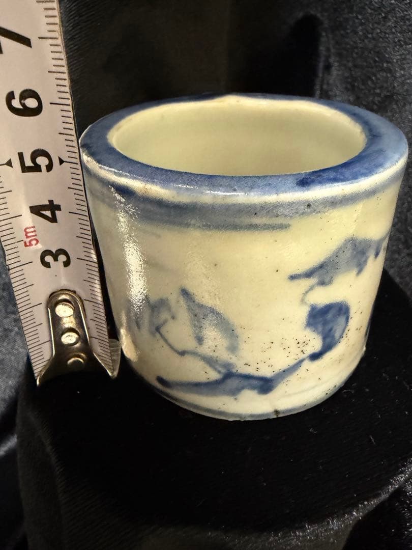 骨董品 陶器アンティーク年代不明直径6.5cm×高さ5cm整理品現状品のみ