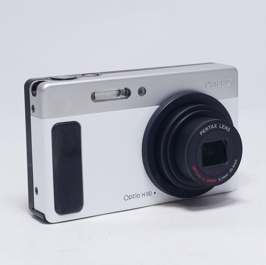 動作確認済 極美品 PENTAX Optio H90 ホワイト コンデジ
