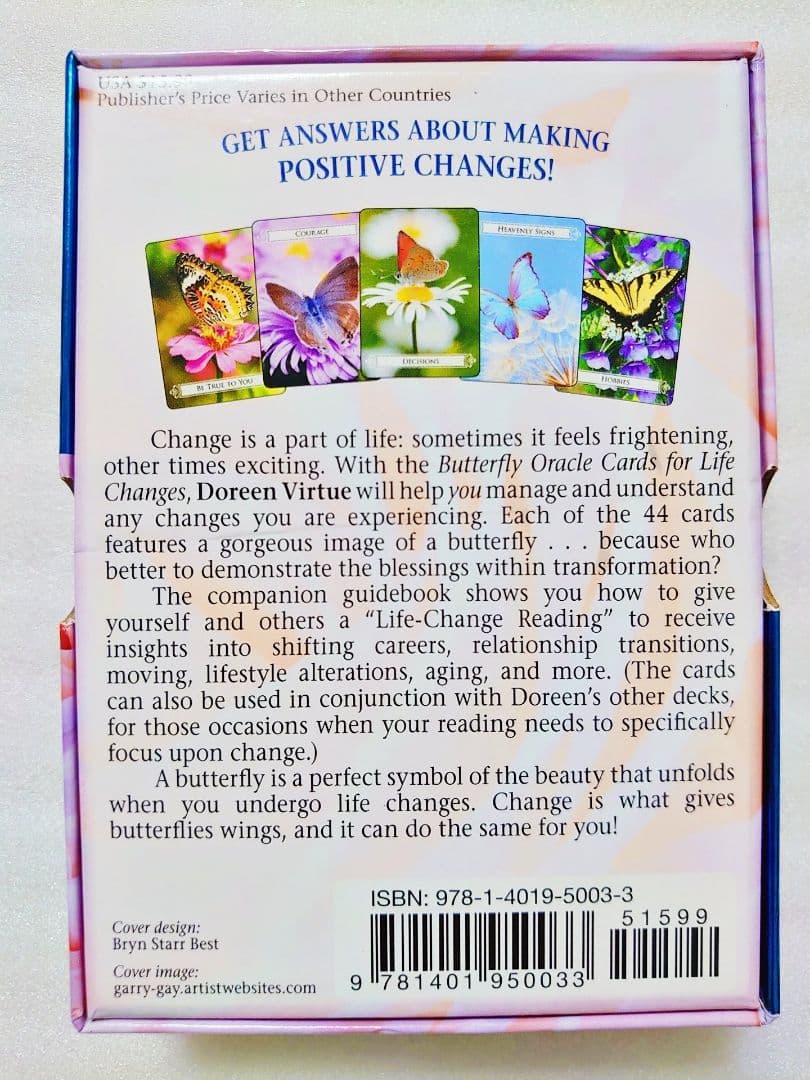 英語版 アニマルタロットカード ロマンスエンジェルオラクル バタフライオラクル