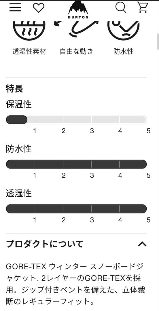 スノーボード BURTON [ak] GORE-TEX CYCLIC JACKET 24-25