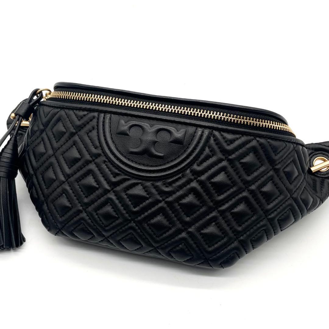 未使用級✨トリーバーチ フレミング ボディバッグ レザー キルティング タッセル