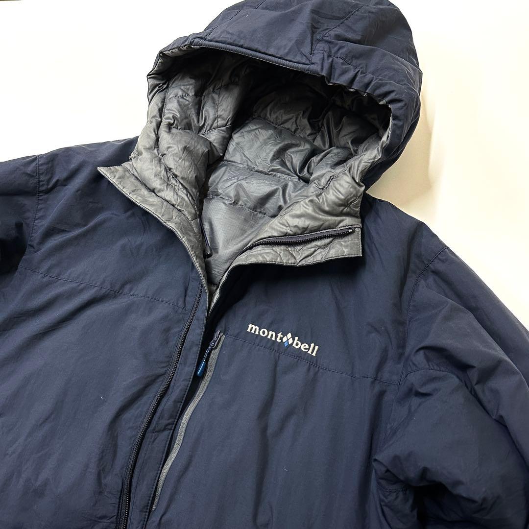 mont-bell コロラドコート リバーシブル ダウンコート ネイビー×グレー
