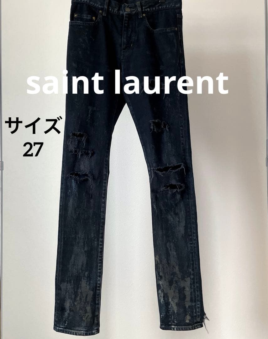 saint laurent サンローラン　エディ期　デストロイスキニーデニム