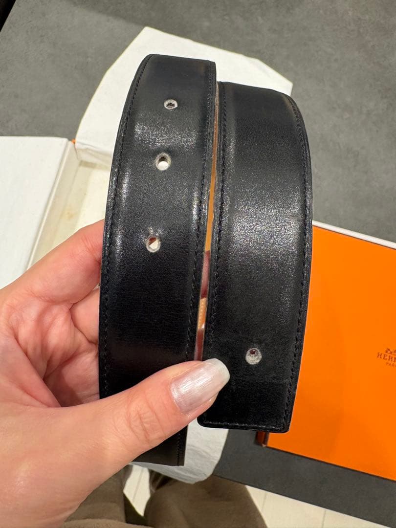 【中古品】HERMES ブラックベルト