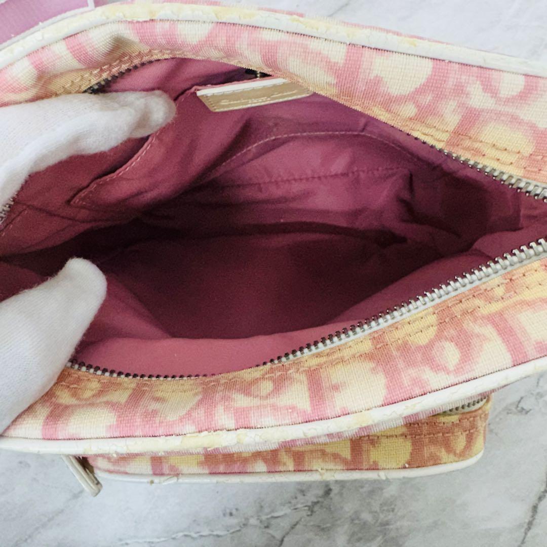 ✨Dior✨ディオール✨トロッター柄✨キャンバス✨ピンク✨ショルダーバッグ✨