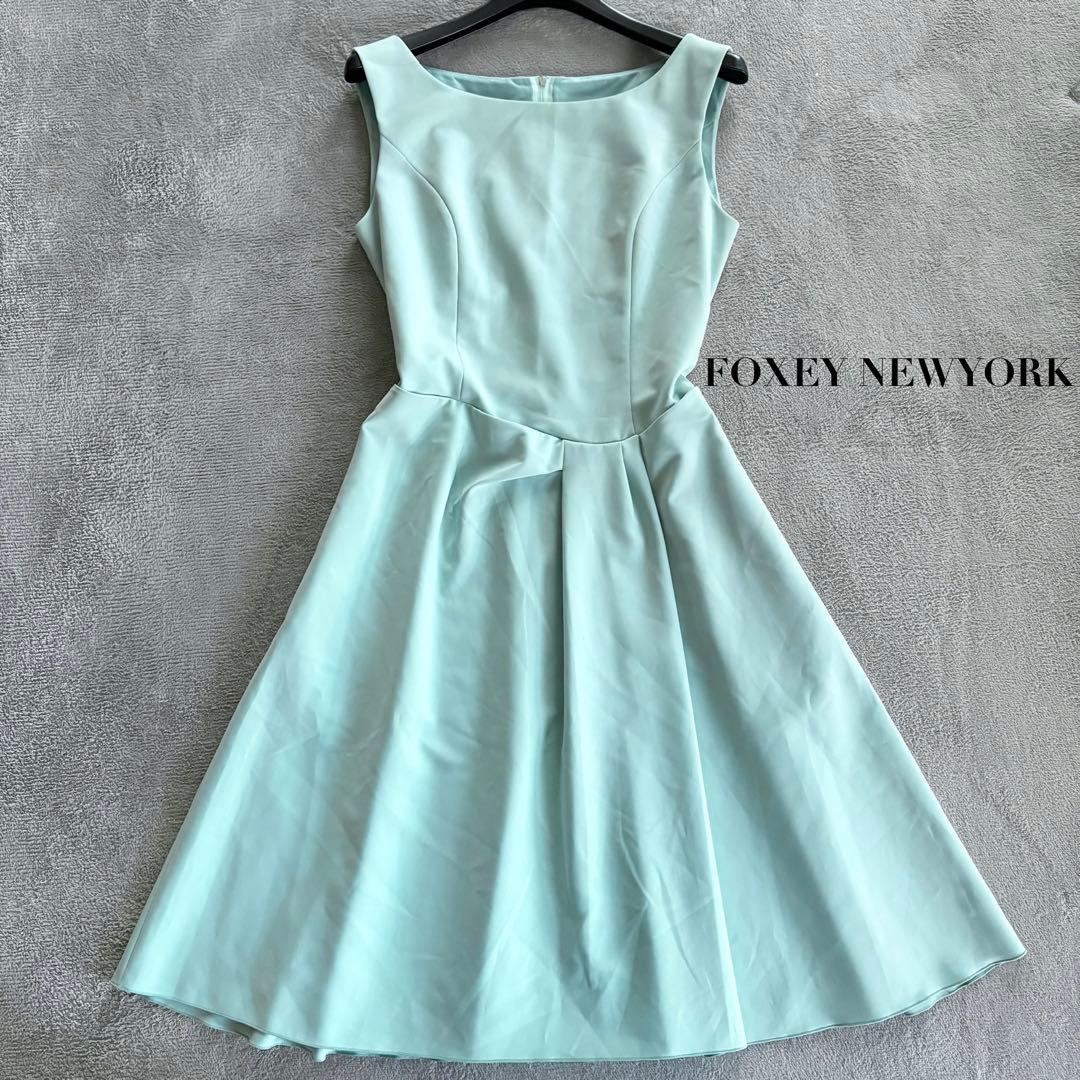 りりか様☆フォクシーニューヨーク ラミューズ ワンピース Aライン ブルー