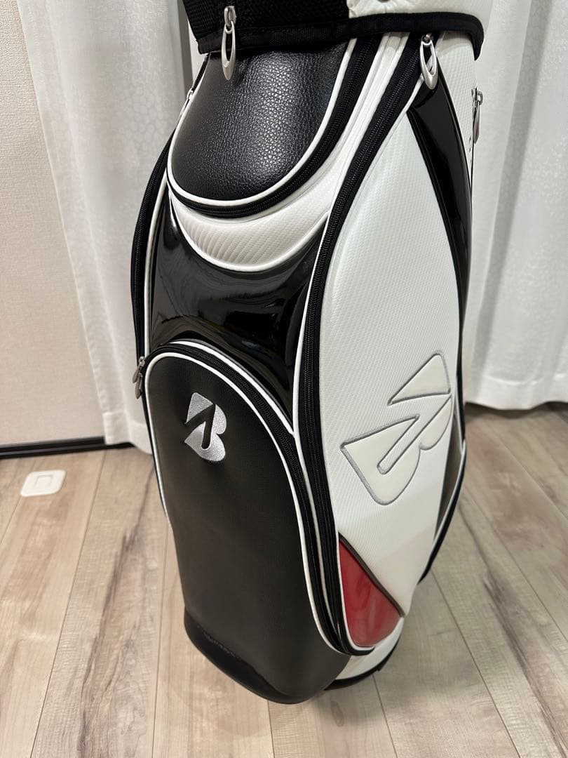★ブリジストン★キャディバック★白黒合皮★美品