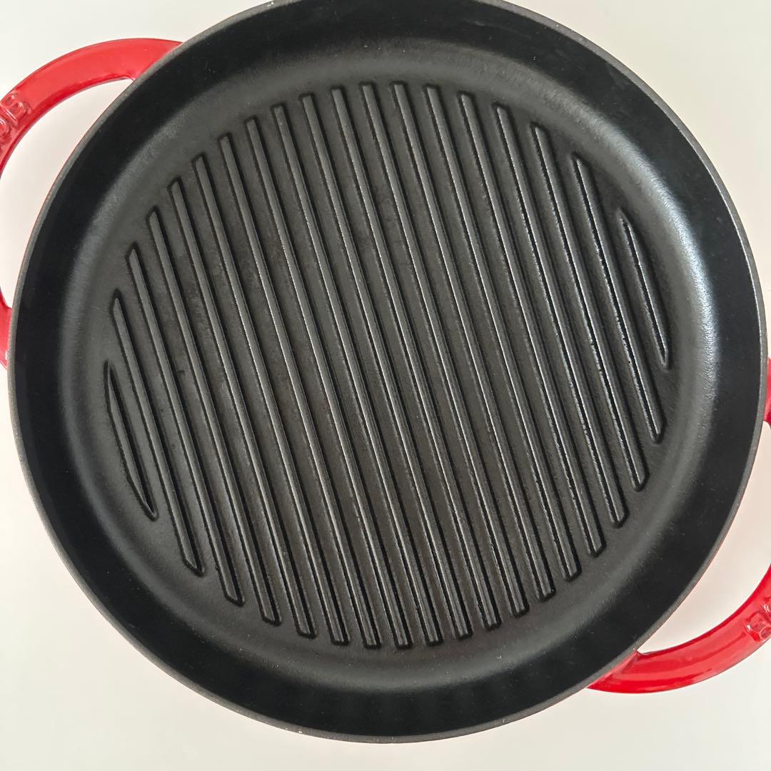 ストウブ　グリルパン　レッド　26cm