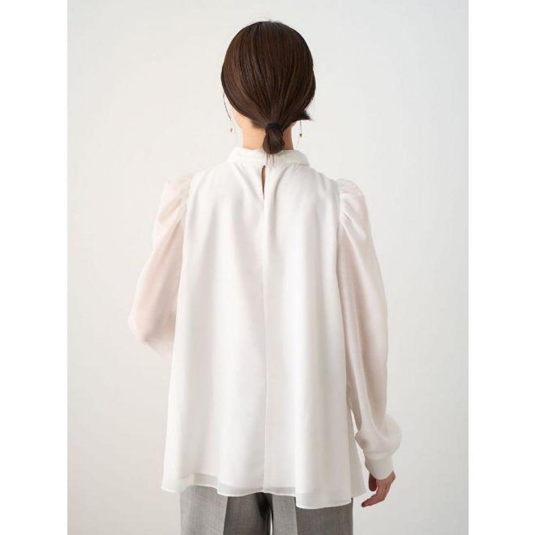 美品 セルフォード リボンブラウス フレア Aライン 白