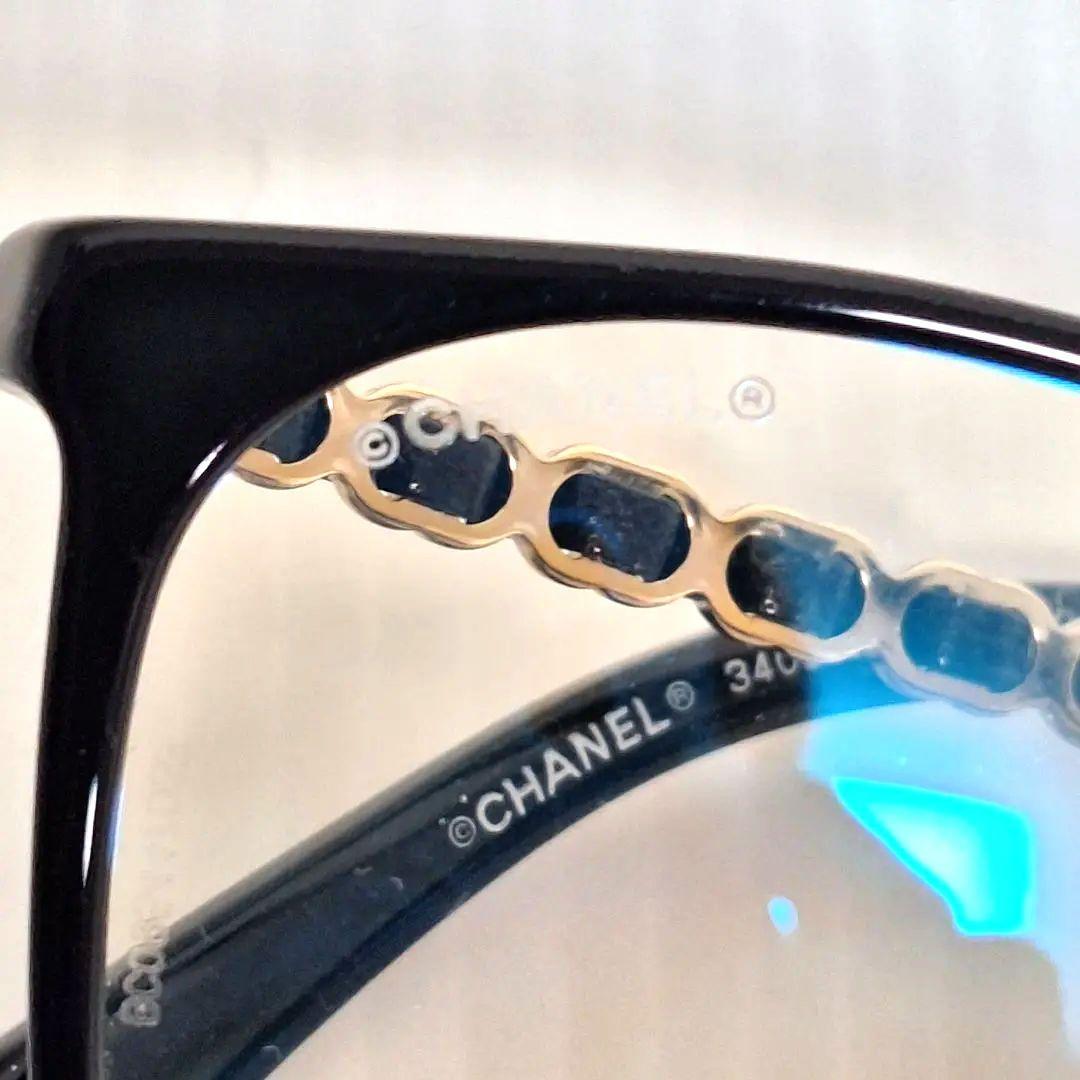 CHANEL スクエアシェイプ ブルーライトカット メガネ アイウェア