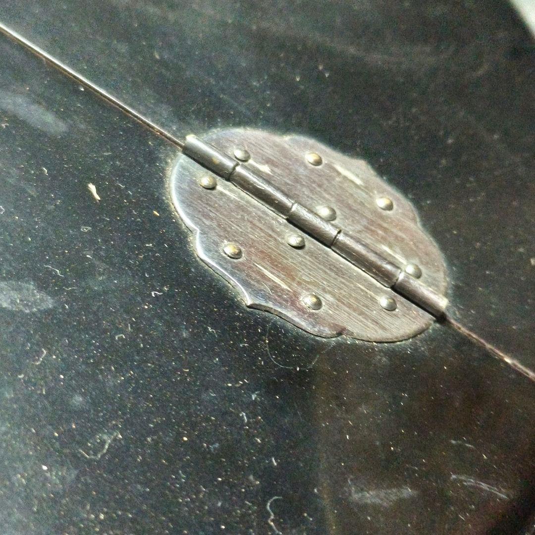 茶道具 古九谷焼 色絵水指 手描き花丸文 幕末骨董 木製漆蓋 桐箱入旧家蔵出し