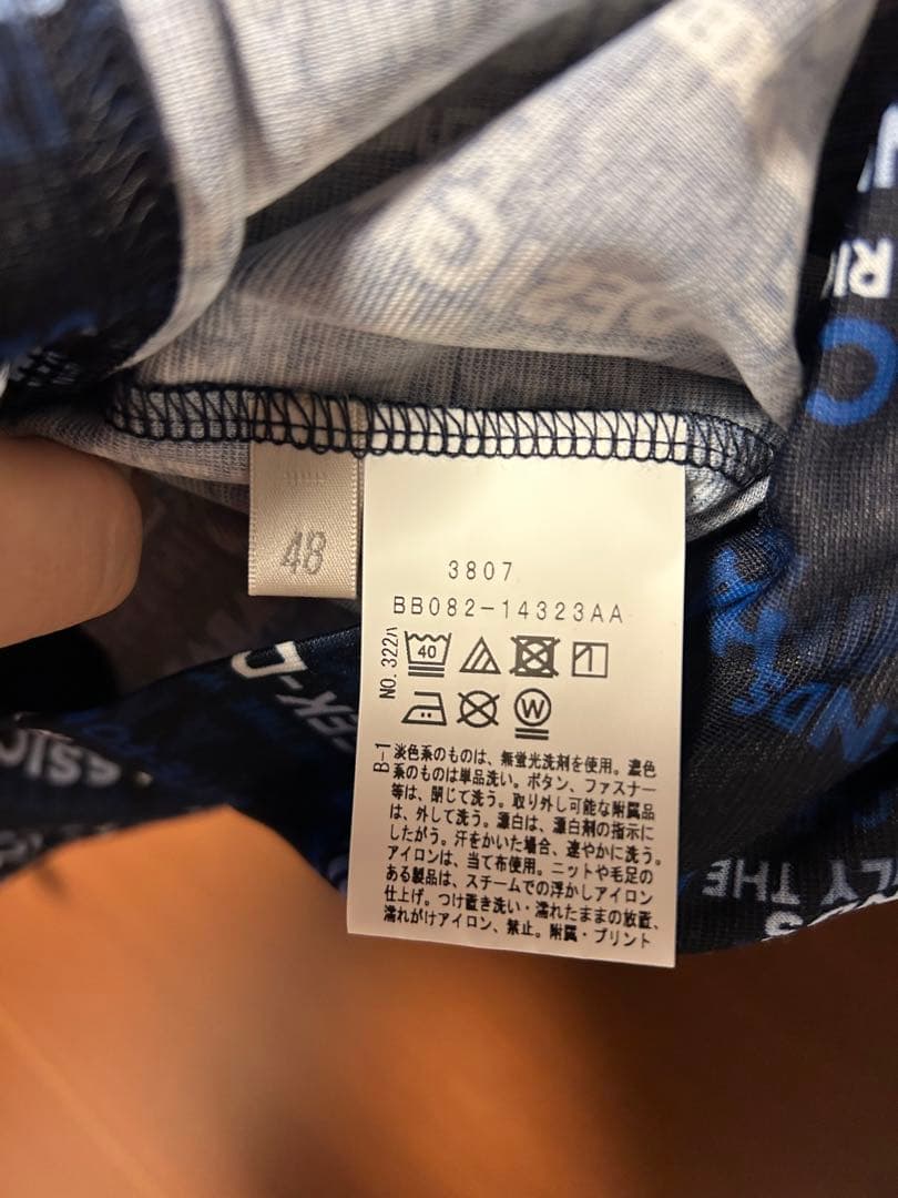 【新品】アダバット　ゴルフ　ミラノリブ　ロゴストライプシャツウェア　48サイズ