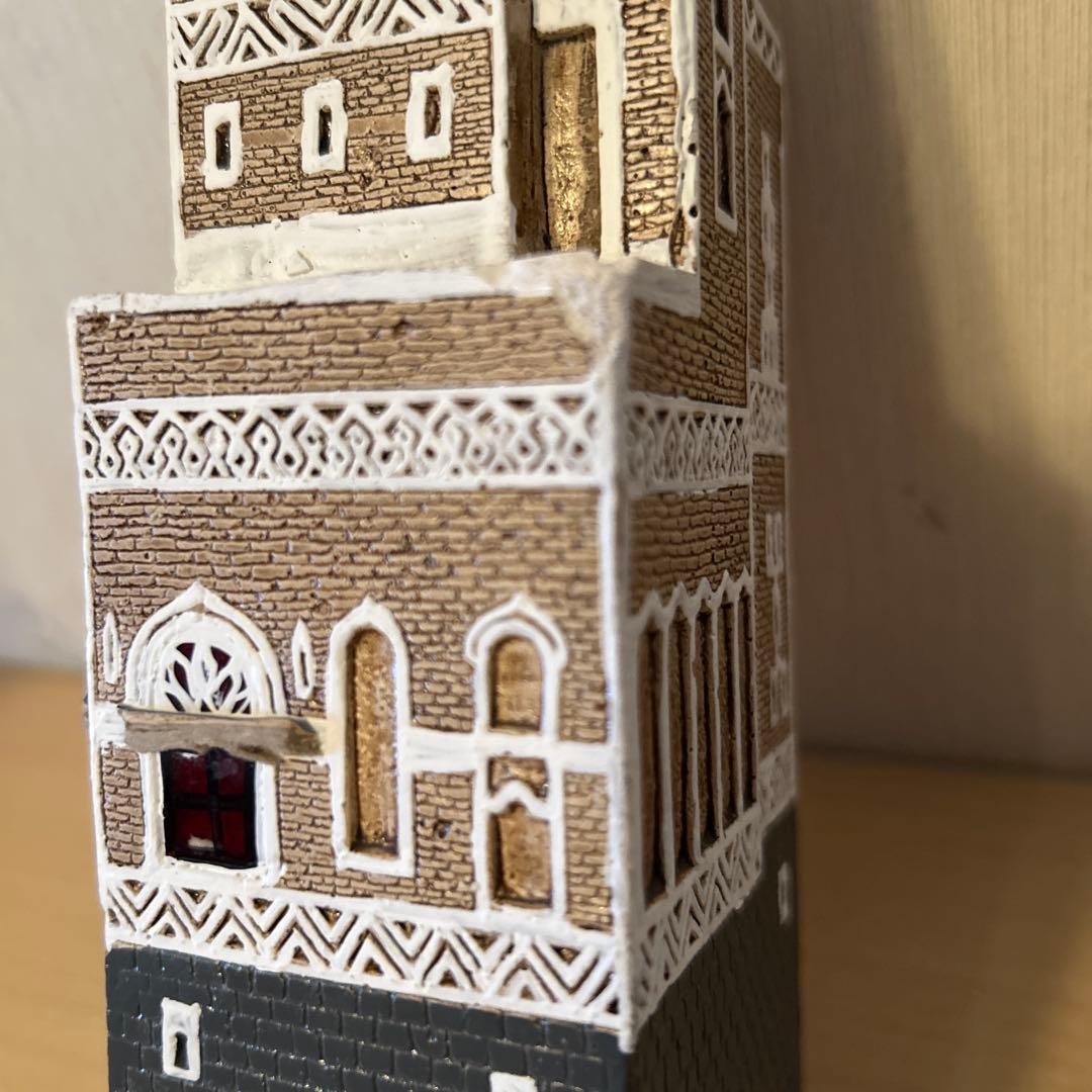 イエメン建物　インテリアオブジェ4点セット
