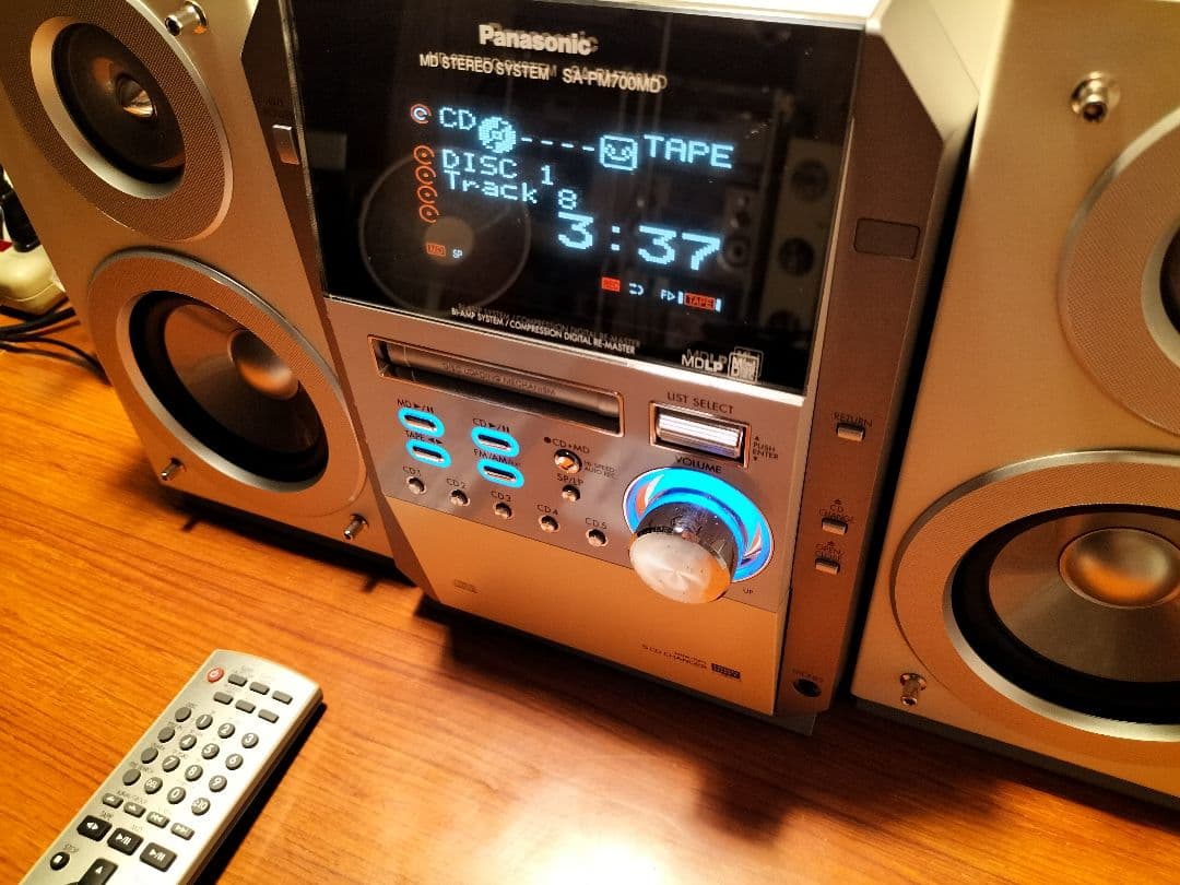 Panasonic ミニコンポSA-PM700MD リモコン　取扱い説明書付き