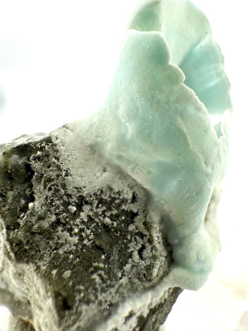 ブルー　アラゴナイト　霞石　カップ　原石　鉱物　標本　天然石