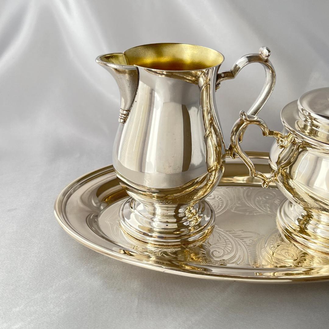 【ONEIDA】ミルクジャグ / シュガーボウル / トレー【シルバープレート】