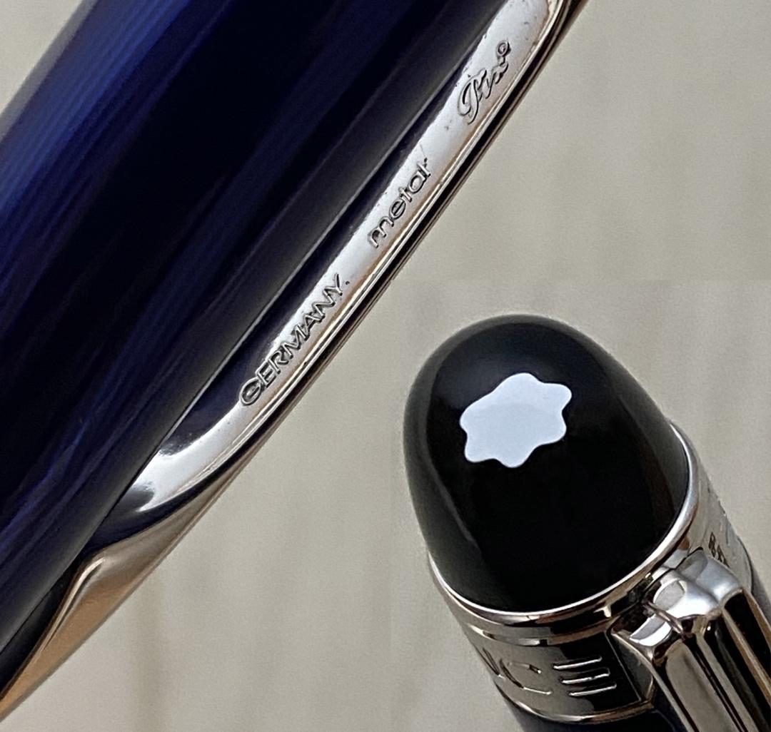 希少 美品 モンブラン スターウォーカー クールブルー ボールペン 新品リフィル