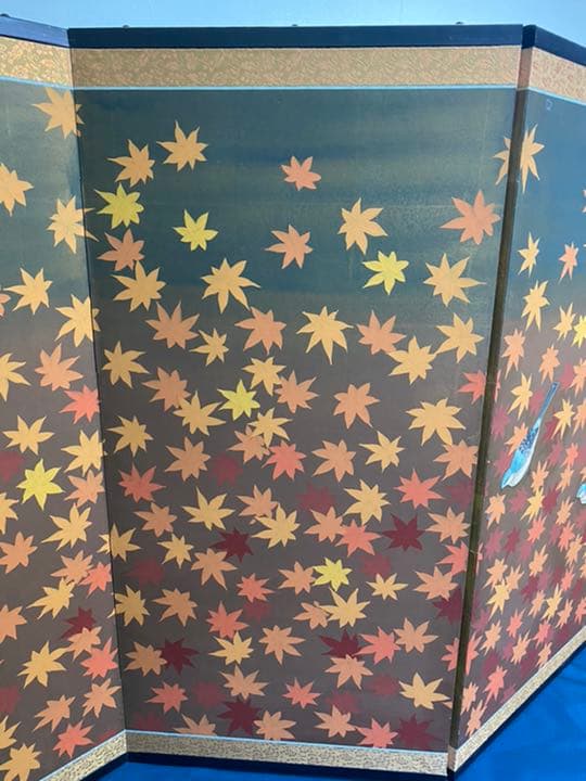 屏風　小屏風　紅葉づくし　鳥　インテリア