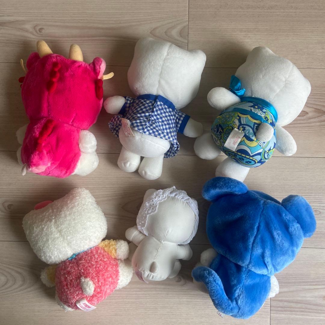 サンリオ　ハローキティぬいぐるみ 6体セット　平成レトロ　当時物　マスコットレア