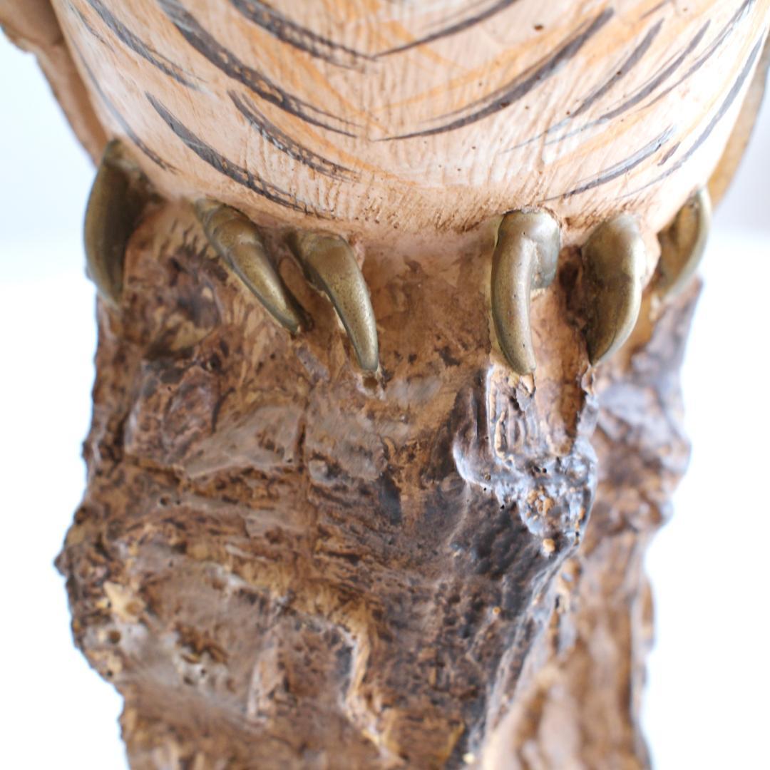 イタリア製フクロウの彫刻 約35cm