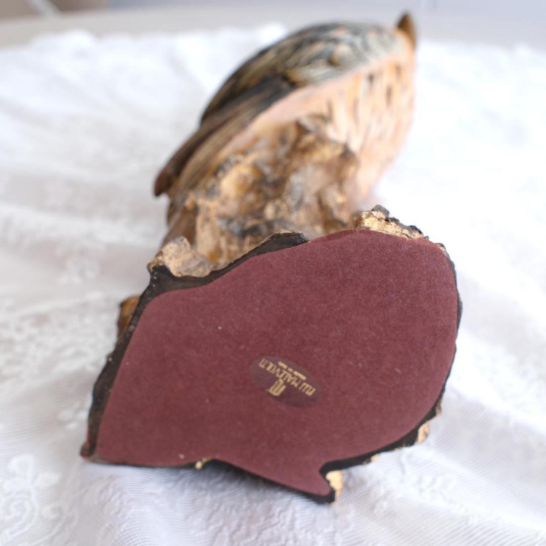 イタリア製フクロウの彫刻 約35cm