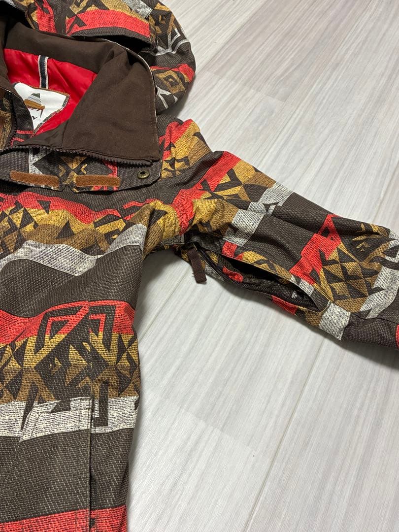 Burton M ネイティブ柄　スノーボードウェア　スキー　茶　レディース