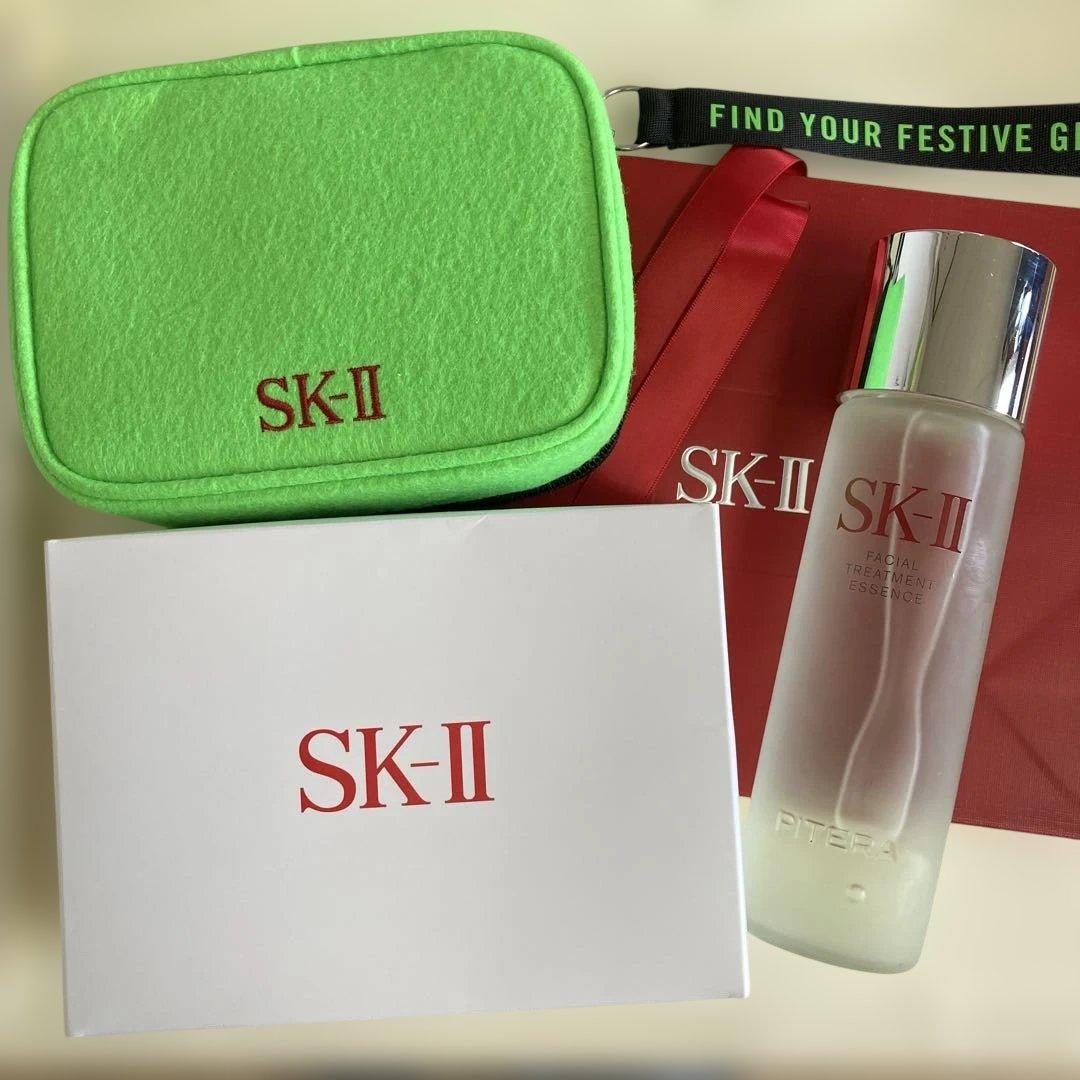 SK-IIフェイシャルトリートメントエッセンス230mlポーチとショッパー付き
