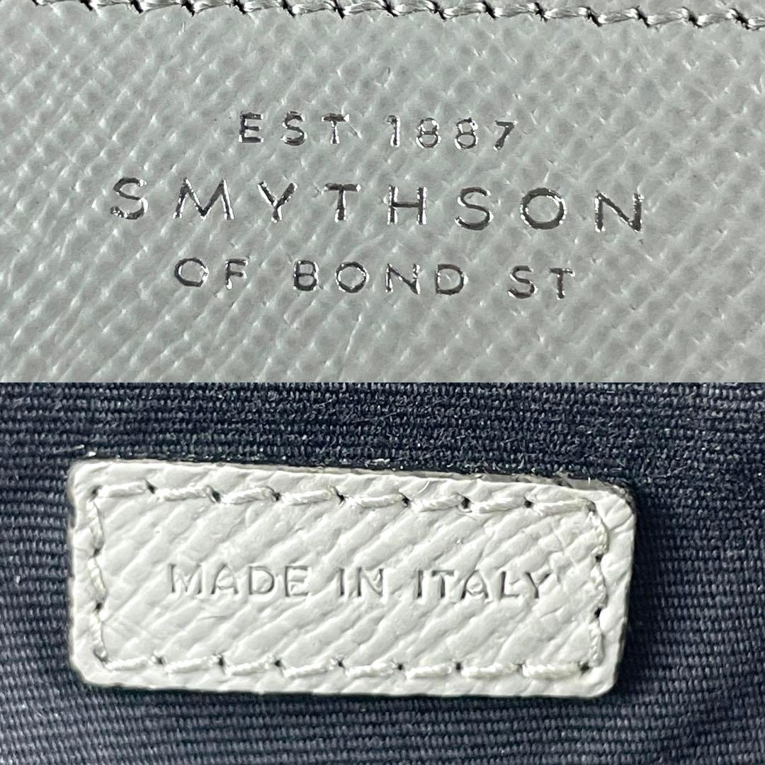 未使用級✨ スマイソン ペンケース サフィアーノレザー メンズ グレー系