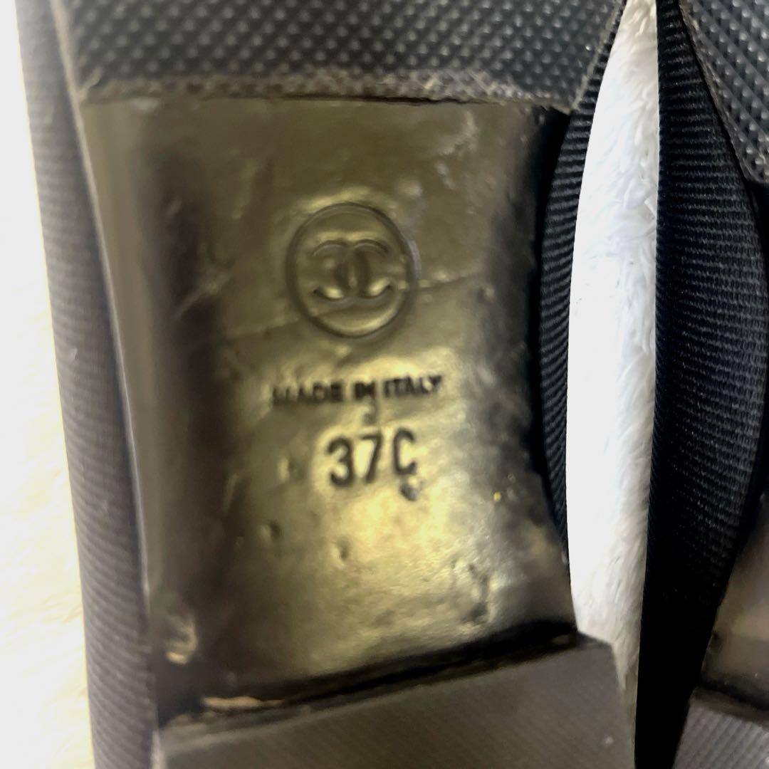 【美品】　CHANEL シャネル ココマーク　ローファー ブラック レディース