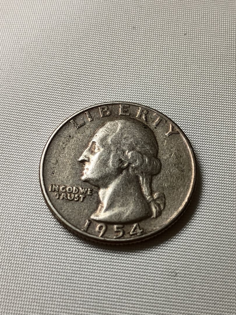【希少美品】1954年-S ワシントン・クォーターダラー銀貨