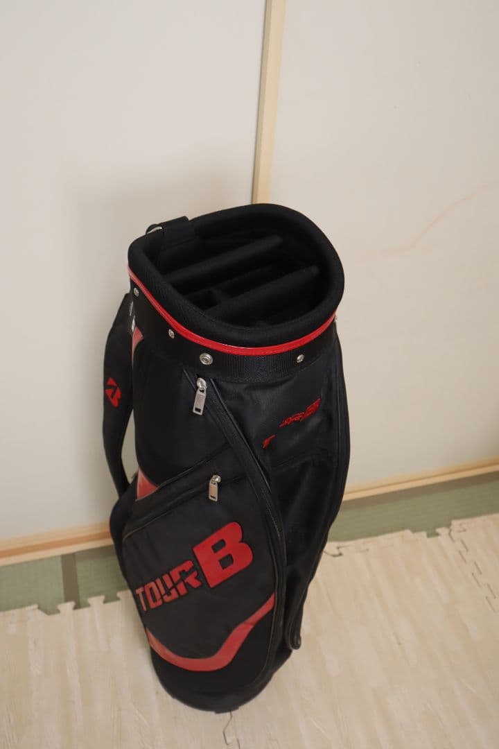 TOURB ゴルフキャディバッグ 赤黒