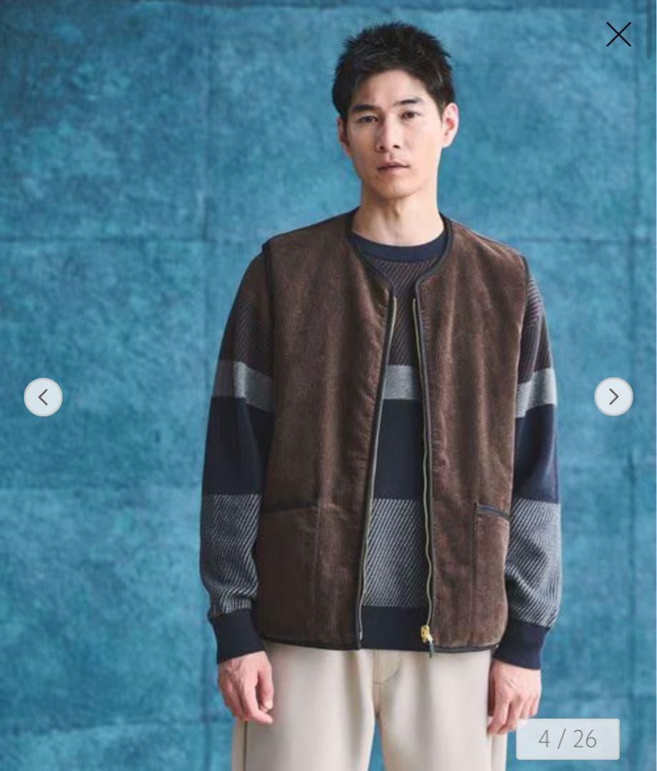 【新品】Barbour リバーシブル フェイクファー コーデュロイ ベスト