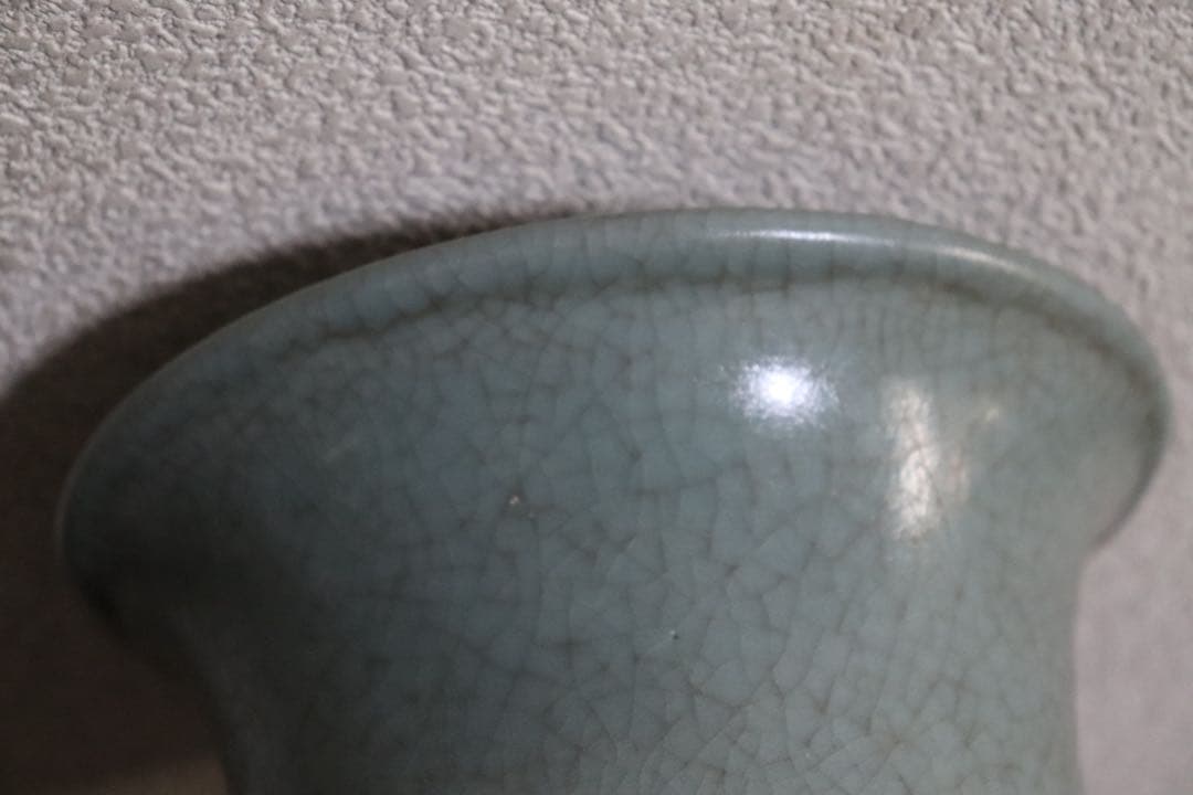 中国　汝窯青磁　大瓶　コレクション放出　アンティーク　送料込み250901