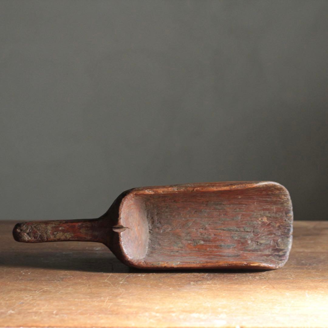 古い 穀物掬い 古道具 アンティーク オブジェ 民芸 検）李朝 東南アジア 西洋